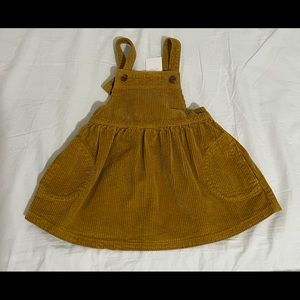Zara girls dress overalls. Size 9-12mos. Mustard yellow color.